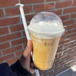 The Xperience Coffee House & Juice Bar - Pistachio ice latte with almond milk and whip cream