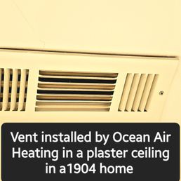 Vent installed in a plaster ceiling in a1904 home Vent installed in a plaster ceiling in a1904 home