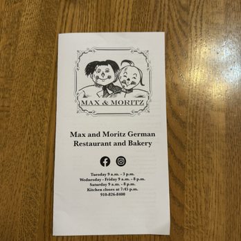 Max And Moritz - Menu effective 02/26 - German Near Me - Fayetteville, North Carolina Max And Moritz - Menu effective 02/26 - German Near Me - Fayetteville, North Carolina