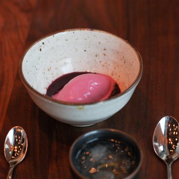 Pagu - SMOKED PURPLE YAM ICE CREAM - sheep’s milk yogurt, salsa de fruto rojo - Japanese Near Me - Cambridge, Massachusetts