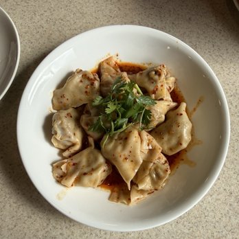Su Su Dim Sum - Wontons in chili oil - Chinese Near Me - Syracuse, New York Su Su Dim Sum - Wontons in chili oil - Chinese Near Me - Syracuse, New York