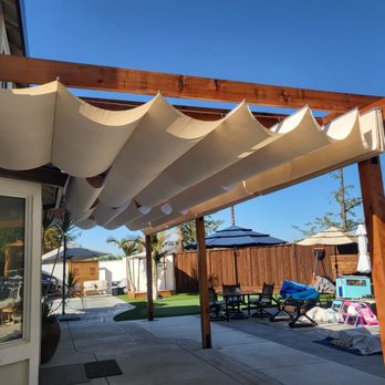 Metamorphosis Construction - Redwood patio cover with retractable canvas. Brentwood Ca. - Landscaping Near Me - Bay Point, California Metamorphosis Construction - Redwood patio cover with retractable canvas. Brentwood Ca. - Landscaping Near Me - Bay Point, California