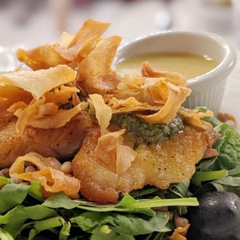Cucina Venti Restaurant - Mediterranean Sea Bass, dressing on the side - Italian Near Me - Mountain View, California Cucina Venti Restaurant - Mediterranean Sea Bass, dressing on the side - Italian Near Me - Mountain View, California