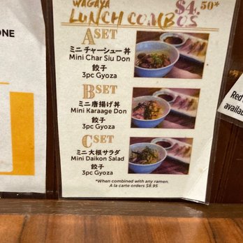 Wagaya - Lunch combos! (April 2022) - Ramen Near Me - Honolulu, Hawaii Wagaya - Lunch combos! (April 2022) - Ramen Near Me - Honolulu, Hawaii
