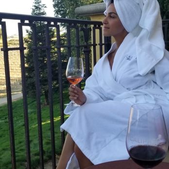 Calipaso Winery and Villa - Relaxing on the balcony after a soak in the jetted tub - Bed & Breakfast Near Me - Paso Robles, California