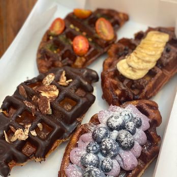 Croffle House - Croffles: basil pesto, nutella, choco, blueberry - Bakeries Near Me - Flushing, New York