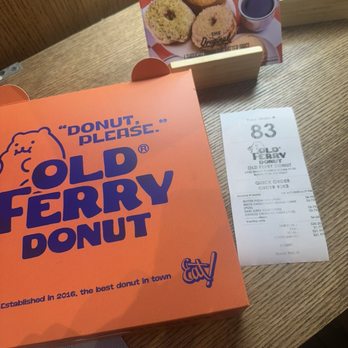Old Ferry Donut - The box it comes in with my receipt for prices - Donuts Near Me - Buena Park, California Old Ferry Donut - The box it comes in with my receipt for prices - Donuts Near Me - Buena Park, California
