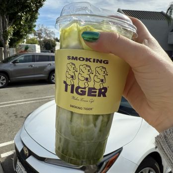Smoking Tiger Coffee Lab - Jeju Matcha Latte - Cafes Near Me - Pomona, California
