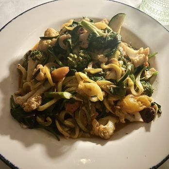 The Sinclair - Kettle Cooked Zoodles Dinner with added veggies and puttanesca Sauce - Bars Near Me - Fairfield, Connecticut The Sinclair - Kettle Cooked Zoodles Dinner with added veggies and puttanesca Sauce - Bars Near Me - Fairfield, Connecticut