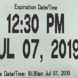 Parking ticket showing time. Parking ticket showing time.