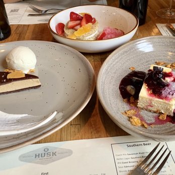 Husk - Desserts suggestions with paired wine by our fab waiter! - American Near Me - Charleston, South Carolina Husk - Desserts suggestions with paired wine by our fab waiter! - American Near Me - Charleston, South Carolina