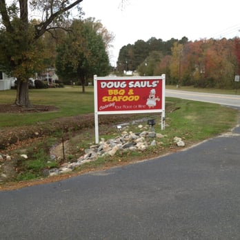 Doug Sauls Bbq - Neat sign on the way out. - Barbeque Near Me - Nashville, North Carolina