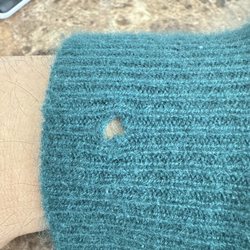 Bear Valley Cleaners - Hole on sleeve