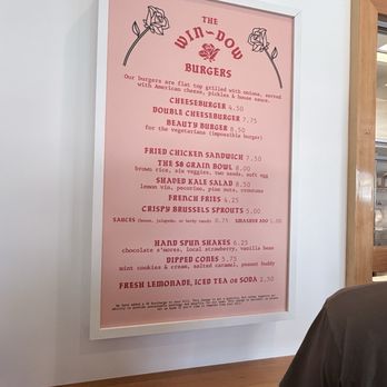 The Win-Dow Santa Monica - Menu - Burgers Near Me - Santa Monica, California The Win-Dow Santa Monica - Menu - Burgers Near Me - Santa Monica, California
