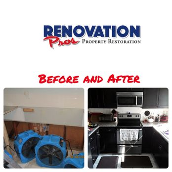Renovation Pros - Before and after - Kitchen - Damage Restoration Near Me - Temecula, California Renovation Pros - Before and after - Kitchen - Damage Restoration Near Me - Temecula, California
