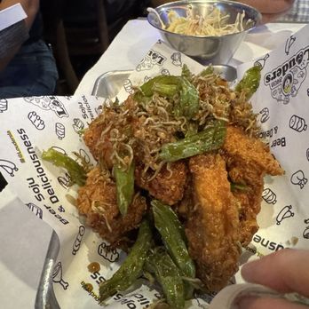 Louders - Soy Wings with Anchovy Peppers. This was really good. - Asian Fusion Near Me - Los Angeles, California
