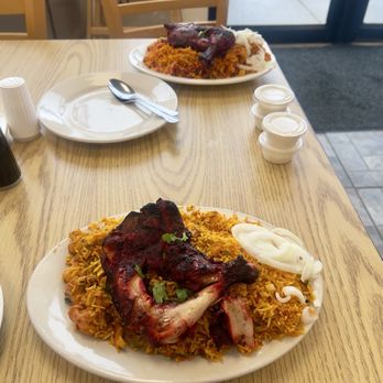 Kabab Mahal - frontier chicken rice and tandoori chicken lunch special - Halal Near Me - Villa Park, Illinois