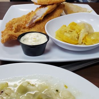 Vaqueros Grill - Catfish and baked sqash. - American Near Me - Pinehurst, Texas