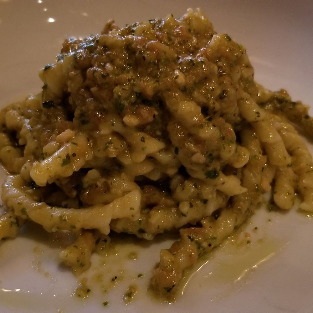 Norma - Busiate al pesto Trapanese - Pizza Near Me - New York, New York