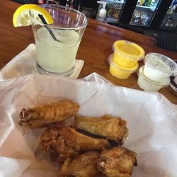 Wing'n It Pizza Grill & Bar - Wings with parm garlic and a tequila lemon drop