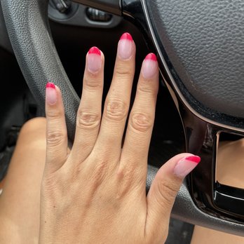 La Vie Nails & Spa - SNS french base coat with gel color tip - Nail Salons Near Me - Brookfield, Wisconsin