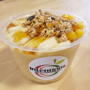 Intentions Juice and Smoothie Bar - Pineapple, banana, peach smoothie bowl - Juice Bars & Smoothies Near Me - Tacoma, Washington