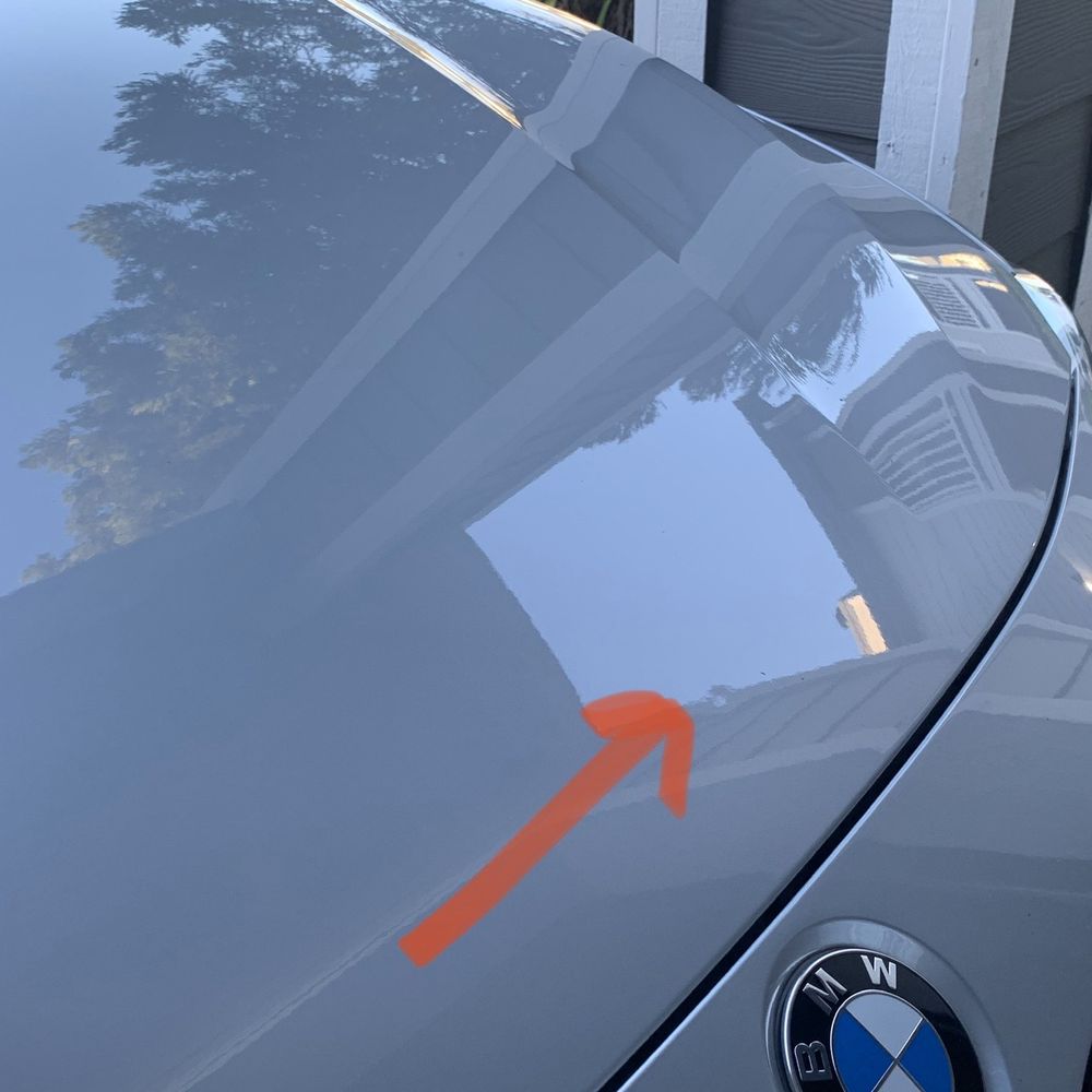 AAA Dent Removal - Dimple on lower hood - Mobile Dent Repair Near Me