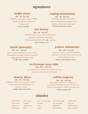 Menu photo 2 Our Spot Coffee & Goods Long Beach, CA