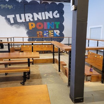Turning Point Beer - New sunken sitting area. They have boothes too! - Breweries Near Me - Bedford, Texas Turning Point Beer - New sunken sitting area. They have boothes too! - Breweries Near Me - Bedford, Texas