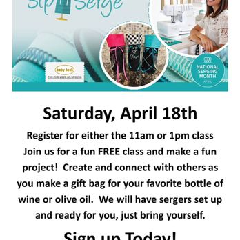 Sew Creative - A free event in April - Fabric Stores Near Me - Fairport, New York Sew Creative - A free event in April - Fabric Stores Near Me - Fairport, New York