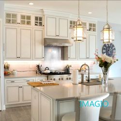 Imagio - Imagio Tranquil Waters Solid Glass Kitchen Backsplash