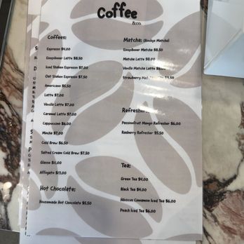Coffee & Co - Menu - Coffee & Tea Near Me - Los Angeles, California