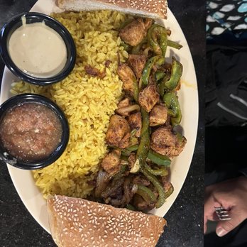 Hadramout Restaurant - Chicken kebab plate - Hookah Bars Near Me - Fresno, California Hadramout Restaurant - Chicken kebab plate - Hookah Bars Near Me - Fresno, California