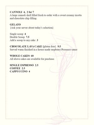 Menu photo 1 Prosecco Italian Restaurant Farmington, NY Menu photo 1 Prosecco Italian Restaurant Farmington, NY