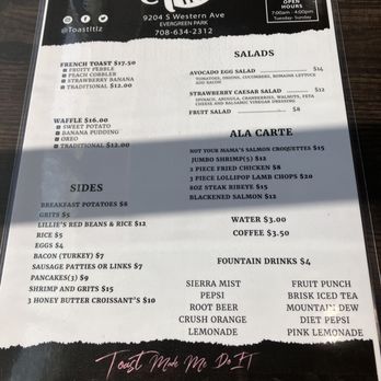 Toast It IZ - Menu - Breakfast & Brunch Near Me - Evergreen Park, Illinois Toast It IZ - Menu - Breakfast & Brunch Near Me - Evergreen Park, Illinois