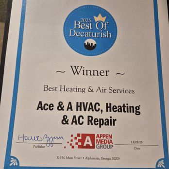 Ace & A Heating & Air Conditioning - Heating & Air Conditioning/HVAC Near Me - Decatur, Georgia Ace & A Heating & Air Conditioning - Heating & Air Conditioning/HVAC Near Me - Decatur, Georgia