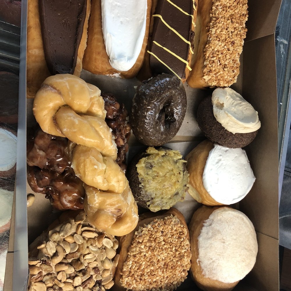 a box of assorted donuts