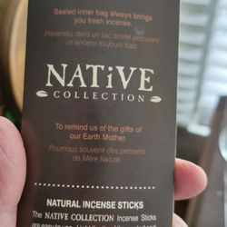 Monague Indigenous Crafts & Gifts - The Native Collection is what my incense was a part of and a good reminder of how we should be treating the Earth.