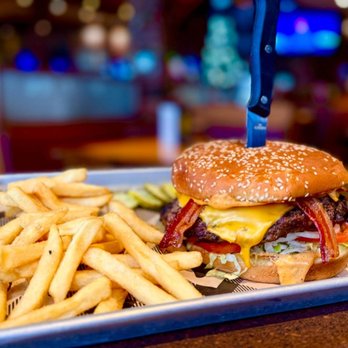 Ram Restaurant & Brewhouse - 1 lb. seasoned patty, triple American cheese, smoked bacon, lettuce, tomato, onion, ketchup, mustard, mayo, and dill pickles. - Breweries Near Me - Lake Stevens, Washington Ram Restaurant & Brewhouse - 1 lb. seasoned patty, triple American cheese, smoked bacon, lettuce, tomato, onion, ketchup, mustard, mayo, and dill pickles. - Breweries Near Me - Lake Stevens, Washington