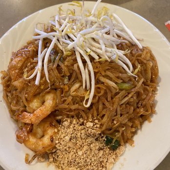 Thai Pot Cafe - Pad Thai with extra noodles ($2 more) and shrimp. Amazing!!! - Thai Near Me - Denver, Colorado Thai Pot Cafe - Pad Thai with extra noodles ($2 more) and shrimp. Amazing!!! - Thai Near Me - Denver, Colorado