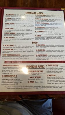 Menu photo 3 Los Dos Potrillos Centennial, CO