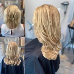 Fabulous Hair Extensions - The fist pic is before my color and extension then......