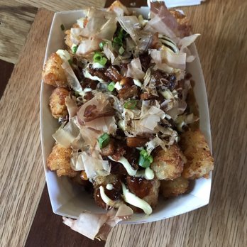 Alkaline - Tater tots okonomiyaki--creative take! - Ramen Near Me - Norfolk, Virginia Alkaline - Tater tots okonomiyaki--creative take! - Ramen Near Me - Norfolk, Virginia