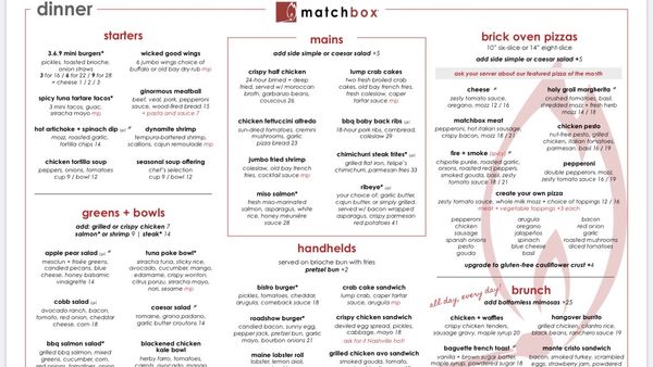 Menu photo 5 matchbox Reston, VA Menu photo 5 matchbox Reston, VA