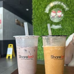 Cocoa lover & Thai ice blended (without boba)