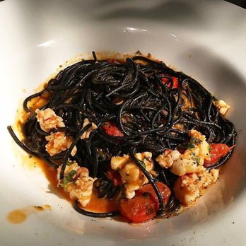 Giardino - Squid ink spaghetti with lobster medallion - Italian Near Me - Vancouver, British Columbia