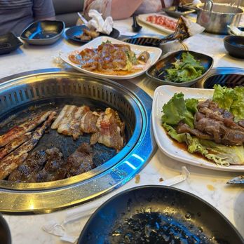 Fire Pot - Spicy pork belly, spicy chicken and beef bulgogi. - Hot Pot Near Me - Fort Worth, Texas Fire Pot - Spicy pork belly, spicy chicken and beef bulgogi. - Hot Pot Near Me - Fort Worth, Texas