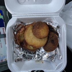 Fort Mill Family Restaurant - A to-go order of fried squash (cold & small)