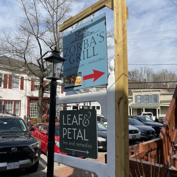 Zorba's Grill - Street signage to Zorba's - Mediterranean Near Me - Occoquan, Virginia