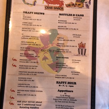 Angry Crab Shack - Drink menu - Seafood Near Me - Surprise, Arizona Angry Crab Shack - Drink menu - Seafood Near Me - Surprise, Arizona